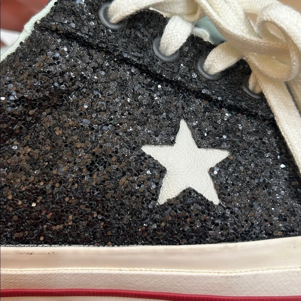 Converse X Chiara Ferragni One Star Ox Low Black Glitter Women's Size 10